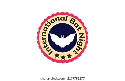  International Bat Night Day August 27 Vector Illustration For Logo, Poster and Banner