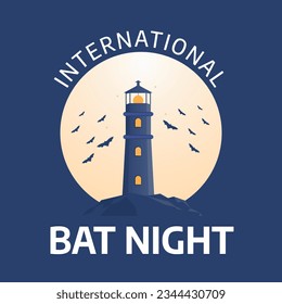 International bat night design template good for celebration. bat night vector illustration. bat silhouette design vector. flat design. eps 10.