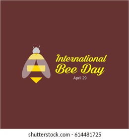 International Bee Day Logo Vector Template