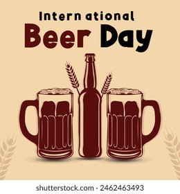 International Beer Day art vector background