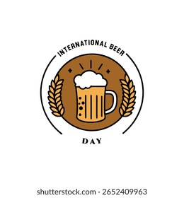Dia Internacional da Cerveja, 4 de agosto, Celebração com caneca e folhas de lúpulo