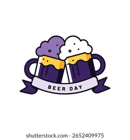 Dia Internacional da Cerveja, 4 de agosto, Celebração com caneca e folhas de lúpulo