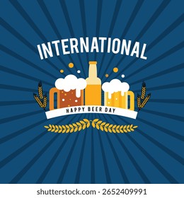 Dia Internacional da Cerveja, 4 de agosto, Celebração com caneca e folhas de lúpulo