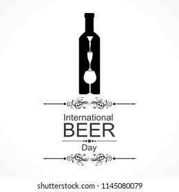 International Beer Day in August with beer mugs conceptual illustration vector