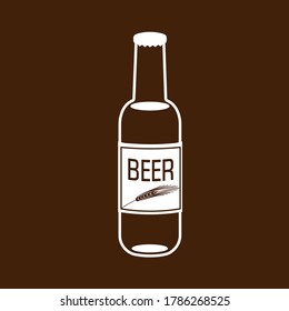 Internationaler Bier-Tag. Flasche Bier. Vektorgrafik.