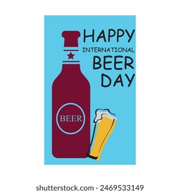 International Beer Day. international beer day celebration. August 4. international beer day background. vector illustration. greeting card, poster