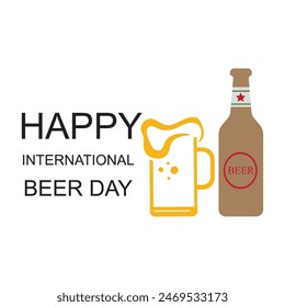 International Beer Day. international beer day celebration. August 4. international beer day background. vector illustration. greeting card, poster