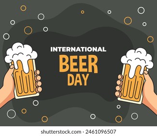 International beer day celebration background