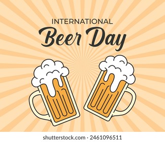 International beer day celebration background