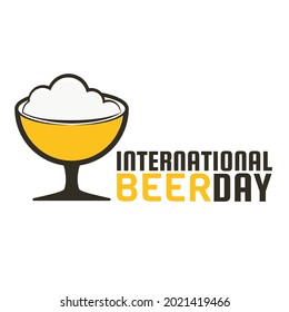 International Beer Day Concept with glass a beer