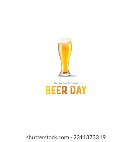 Día Internacional de la Cerveza. Ilustración vectorial de Beer Day Concept. 