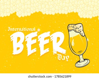 International Beer Day creative design with beer
