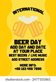 International beer day flyer  poster social media post design