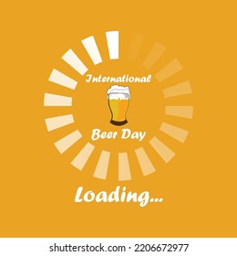 international beer day loading poster flyer social media post design