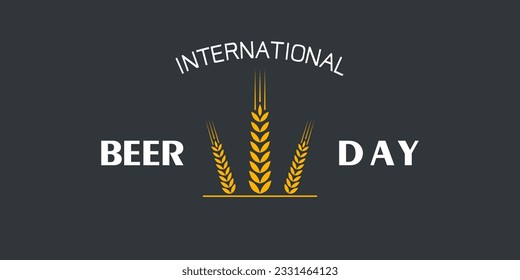 international beer day logo design concept