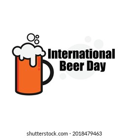 International Beer Day logo vector illustration