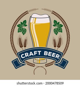 International Beer Day poster or banner design template. Vector Illustration	