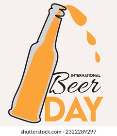 International beer day  poster vector illustration