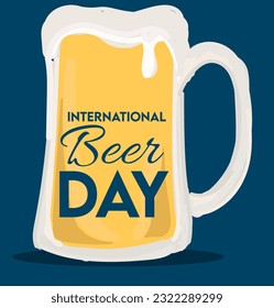 International beer day  poster vector illustration