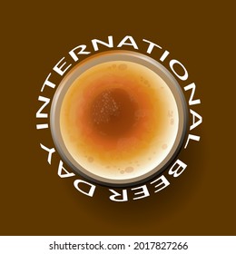 International beer day theme. Vector illustration. 