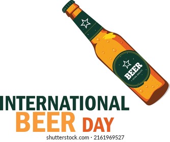 International beer day vector day