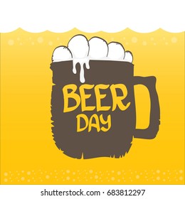 international beer day vector background. orange beer vector layout. happy beer day vector graphic poster.