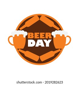 International Beer Day Vector Concept logo Template