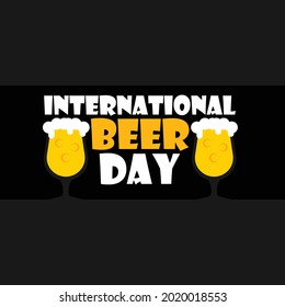 International Beer Day Vector Concept background Template