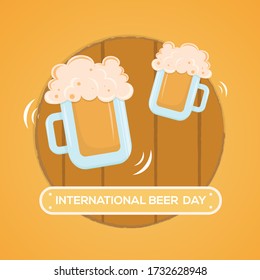 International Beer Day Vector Design