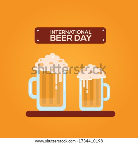 International Beer Day Vector Design 