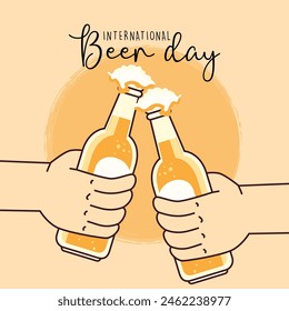 International Beer Day vector. Happy International Beer Day vector.