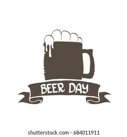 international beer day vector label isolated on white background. happy beer day vector graphic poster.