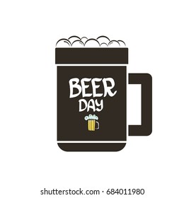 international beer day vector label isolated on white background. happy beer day vector graphic poster.