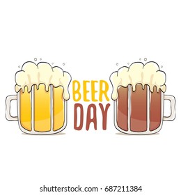 international beer day vector label isolated on white background. happy beer day vector graphic poster.