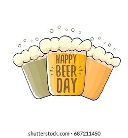 international beer day vector label isolated on white background. happy beer day vector graphic poster.