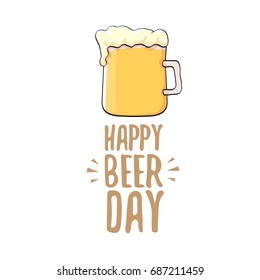 international beer day vector label isolated on white background. happy beer day vector graphic poster.