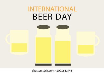 Plantilla vectorial del Día Internacional de la cerveza