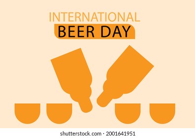International beer day vector template