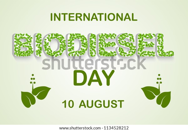 International Biodiesel Day. 10\
August. Vector illustration of a fuel pump for International\
Biodiesel Day. Alternative and environmental friendly technology\
and lifestyle