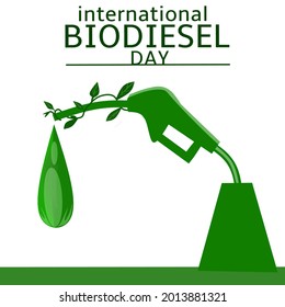 International Biodiesel Day. August 10. Holiday concept. Template for background, banner, card, poster with text inscription. Vector EPS10 illustration