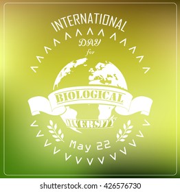 International Biological day background concept typography.Vector