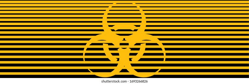 International biological hazard graphic symbol used during contamination with infectious diseases.