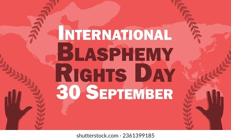 International Blasphemy Rights Day vector banner design. Happy International Blasphemy Rights Day modern minimal graphic poster illustration.
