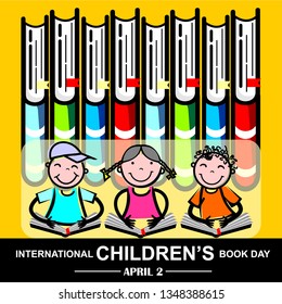 international children’s book day, vector