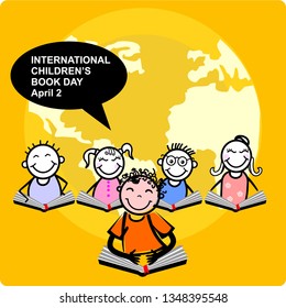 international children’s book day, vector