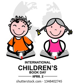 international children’s book day, vector