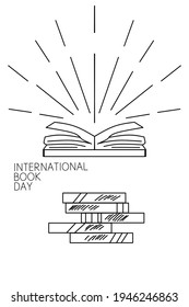 international book day vector, simple concept for various design purposes.