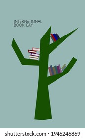 international book day vector, simple concept for various design purposes.