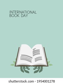 international book day vector, simple concept for various design purposes.