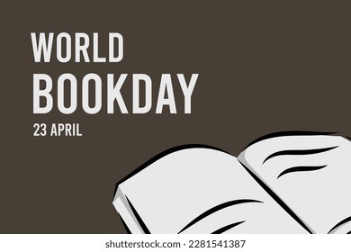 International bookday flyer background vector